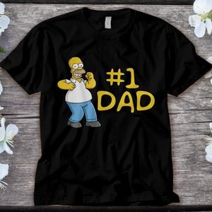 Homer Simpson Number 1 Dad Father's Day T-Shirt Unisex Adult T-shirt Kid Shirt